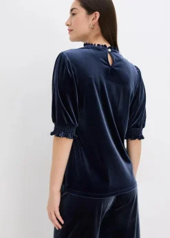 bonprix Shirts & Tops^Shirt aus softem Samt dunkelblau