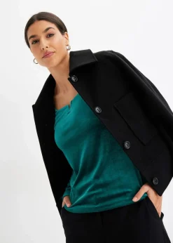 bonprix Shirts & Tops^Shirt aus softem Samt brillantgrün