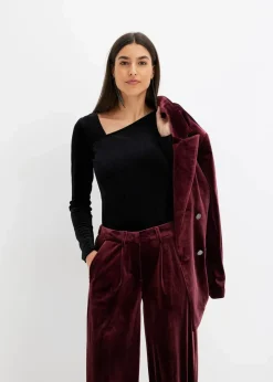 bonprix Shirts & Tops^Shirt aus softem Samt schwarz