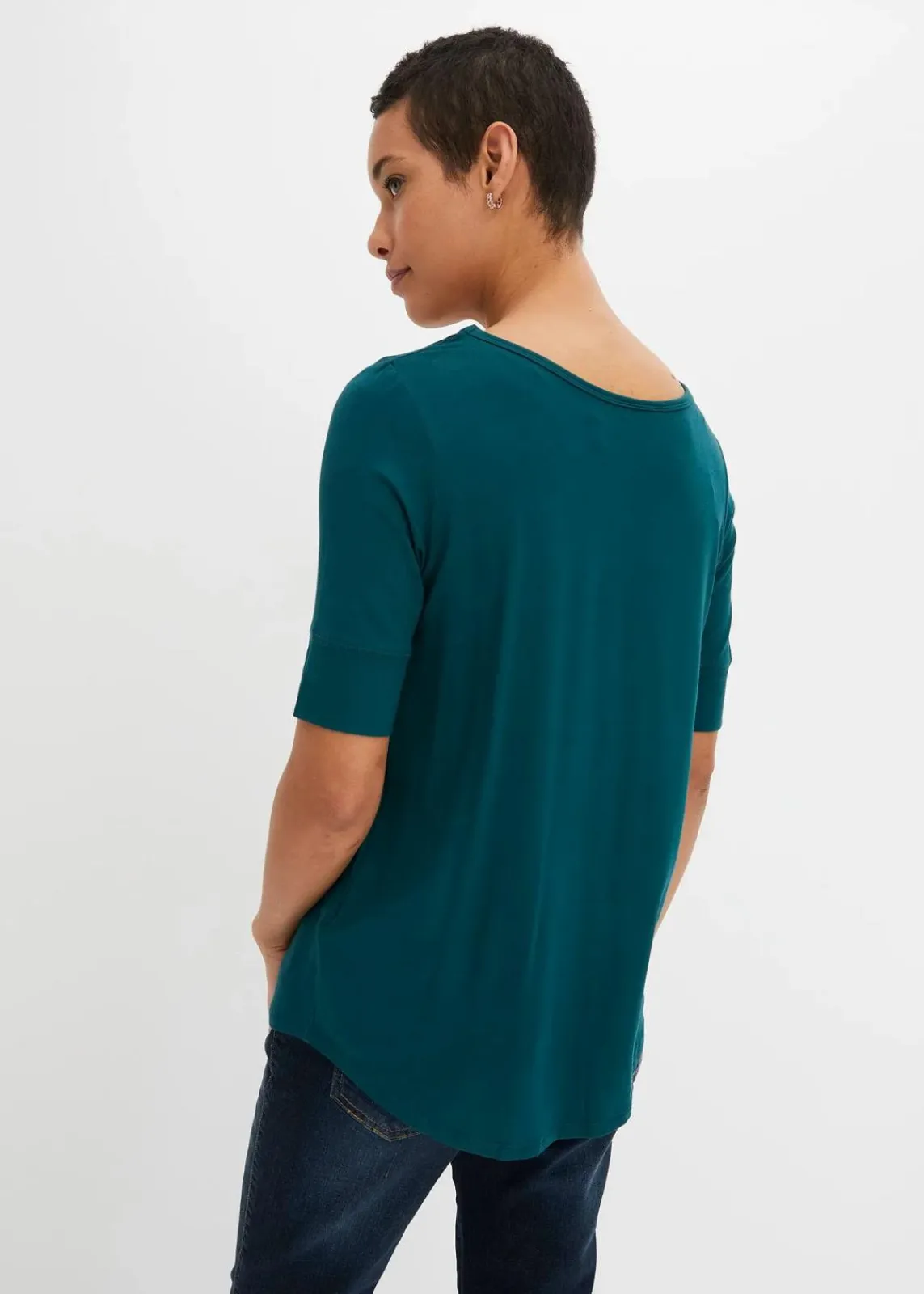 bonprix Shirts & Tops|Basics^Shirt aus softem Viskose-Mix tiefgrün