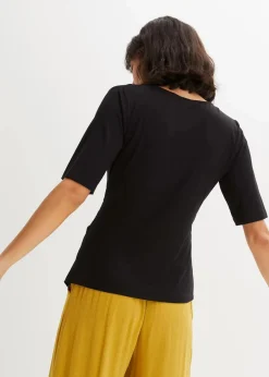 bonprix Shirts & Tops|Nachhaltigere Materialien^Shirt aus softem Viskose-Mix schwarz