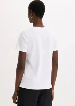 bonprix Shirts & Tops^Shirt aus softem Viskose-Mix weiß/beige/schwarz/taupe leo bedruckt