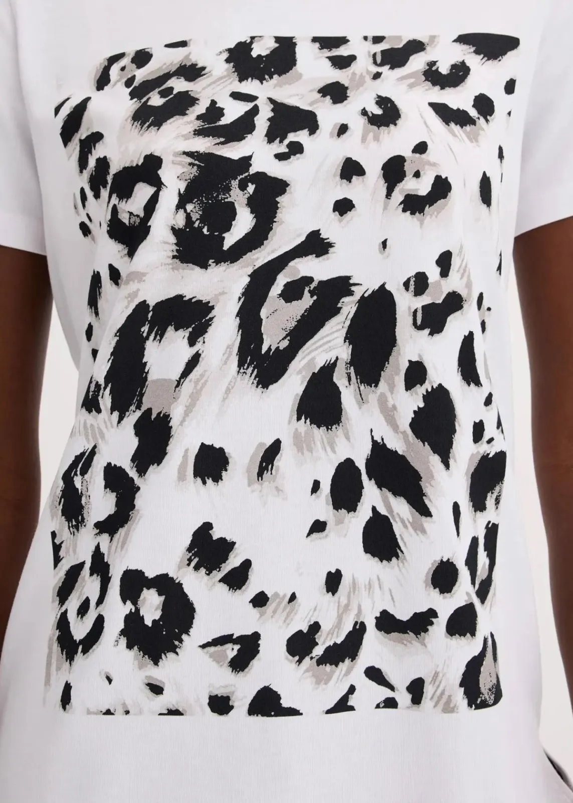 bonprix Shirts & Tops^Shirt aus softem Viskose-Mix weiß/beige/schwarz/taupe leo bedruckt