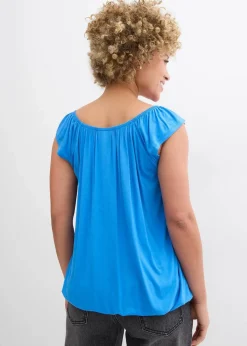 bonprix Shirts & Tops^Shirt aus softem Viskose-Mix gletscherblau