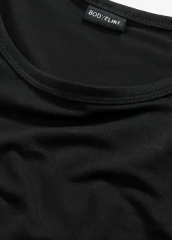 bonprix Bekleidung·Röcke|Nachhaltigere Materialien^Shirt aus softem Viskose-Mix schwarz