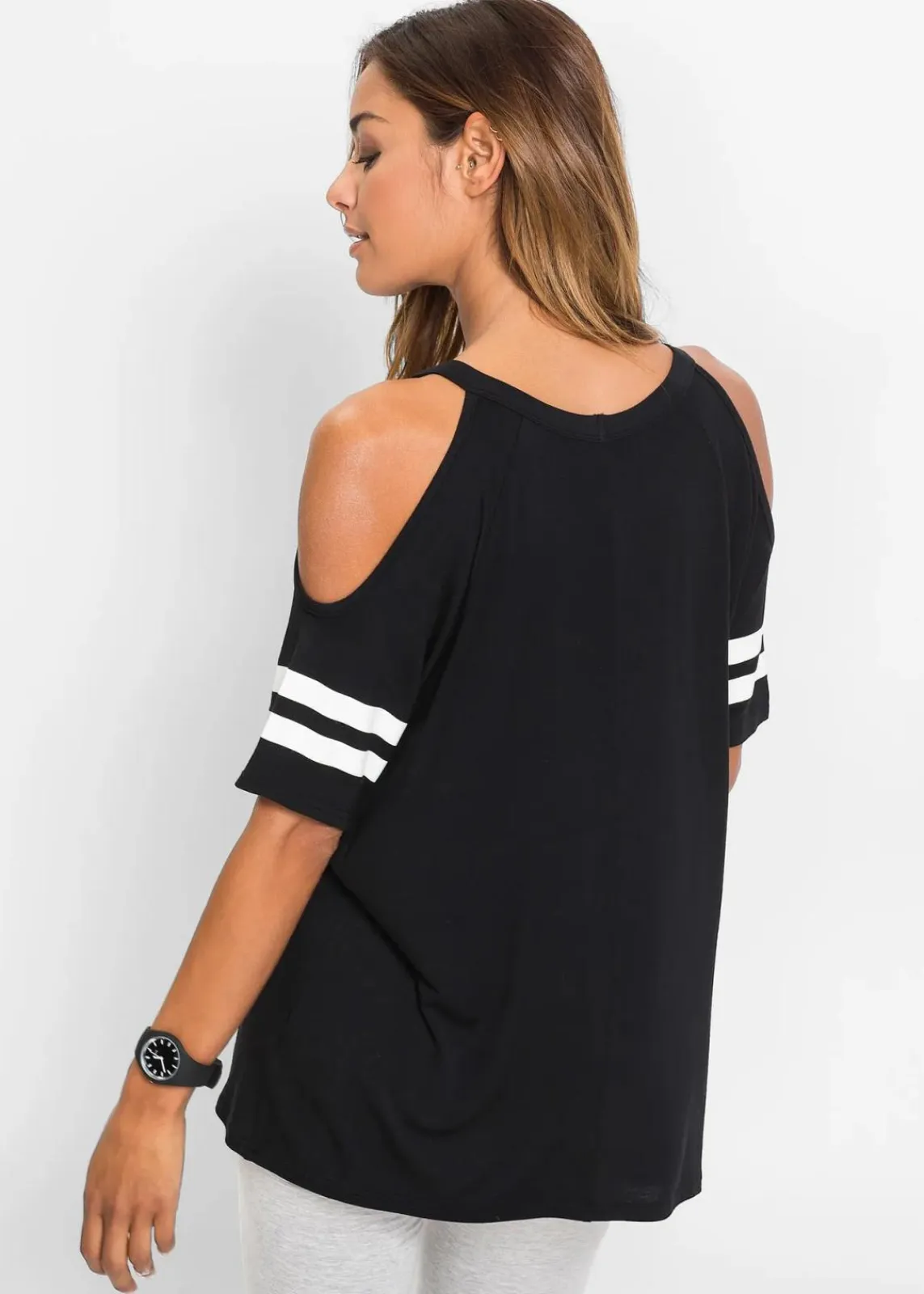 bonprix Shirts & Tops|Nachhaltigere Materialien^Shirt aus softer Viskose schwarz bedruckt