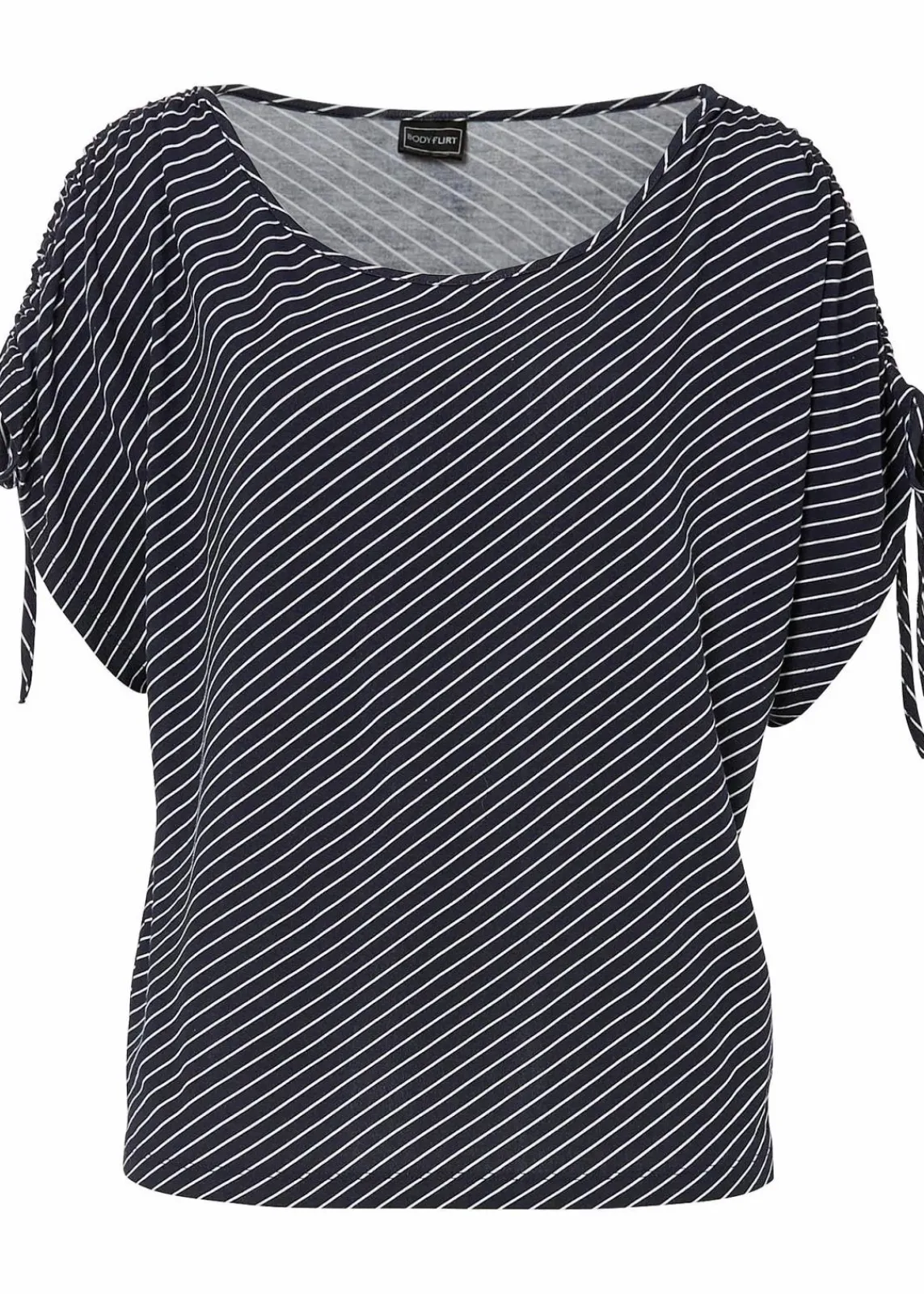 bonprix Shirts & Tops^Shirt aus softer Viskose dunkelblau/weiß gestreift