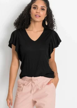 bonprix Shirts & Tops^Shirt aus softer Viskose schwarz