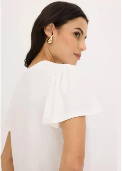bonprix Shirts & Tops^Shirt aus Viskose mit Knöpfen wollweiß