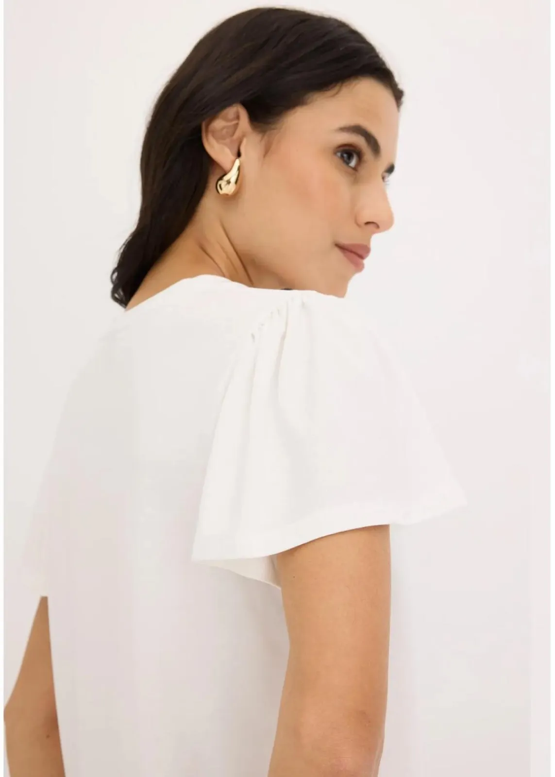 bonprix Shirts & Tops^Shirt aus Viskose mit Knöpfen wollweiß