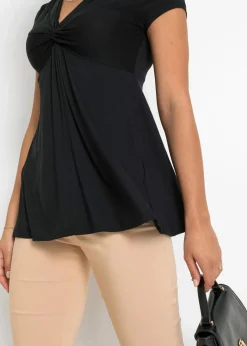bonprix Shirts & Tops|Nachhaltigere Materialien^Shirt aus Viskose-Mix schwarz