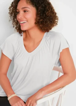 bonprix Nachhaltigere Materialien|Shirts & Tops^Shirt aus Viskose-Mix weiß