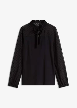 bonprix Nachhaltigere Materialien|Shirts & Tops^Shirt aus Viskose-Mix schwarz
