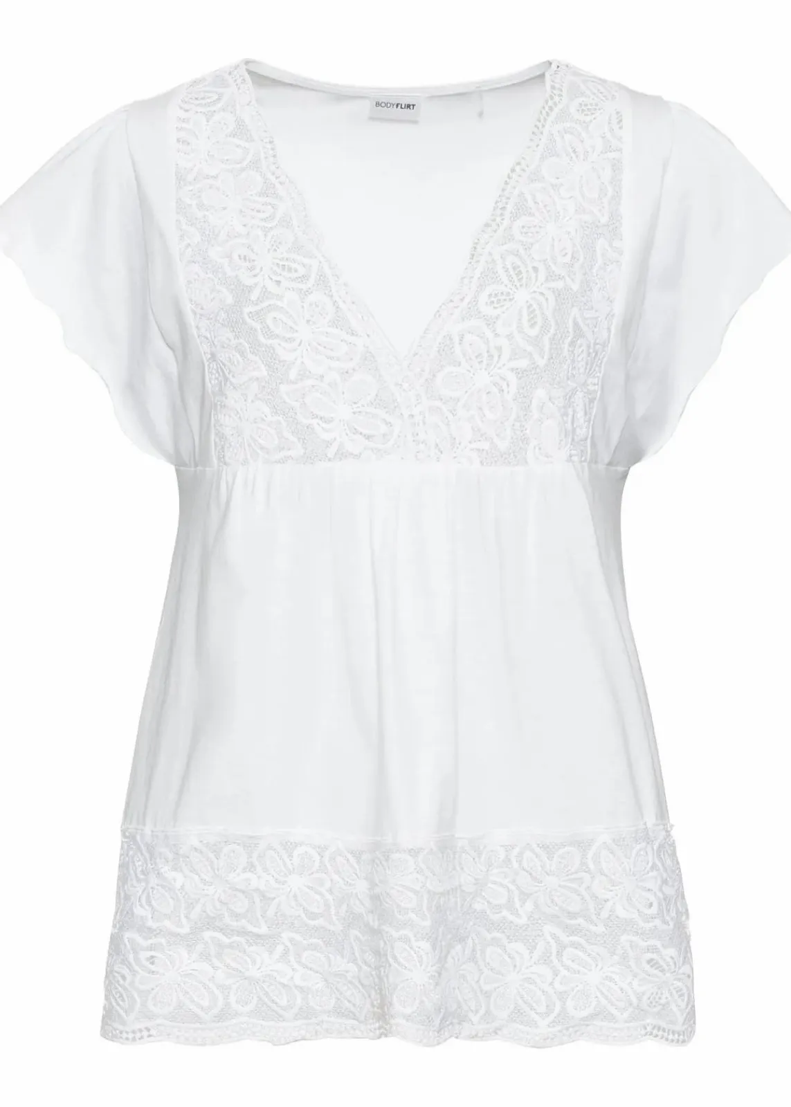 bonprix Nachhaltigere Materialien|Shirts & Tops^Shirt in Viskose-Baumwoll-Mix weiß