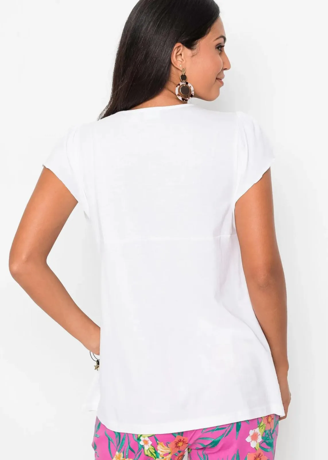 bonprix Nachhaltigere Materialien|Shirts & Tops^Shirt in Viskose-Baumwoll-Mix weiß