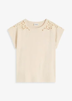 bonprix Shirts & Tops^Shirt mit Crochet Detail hellsand