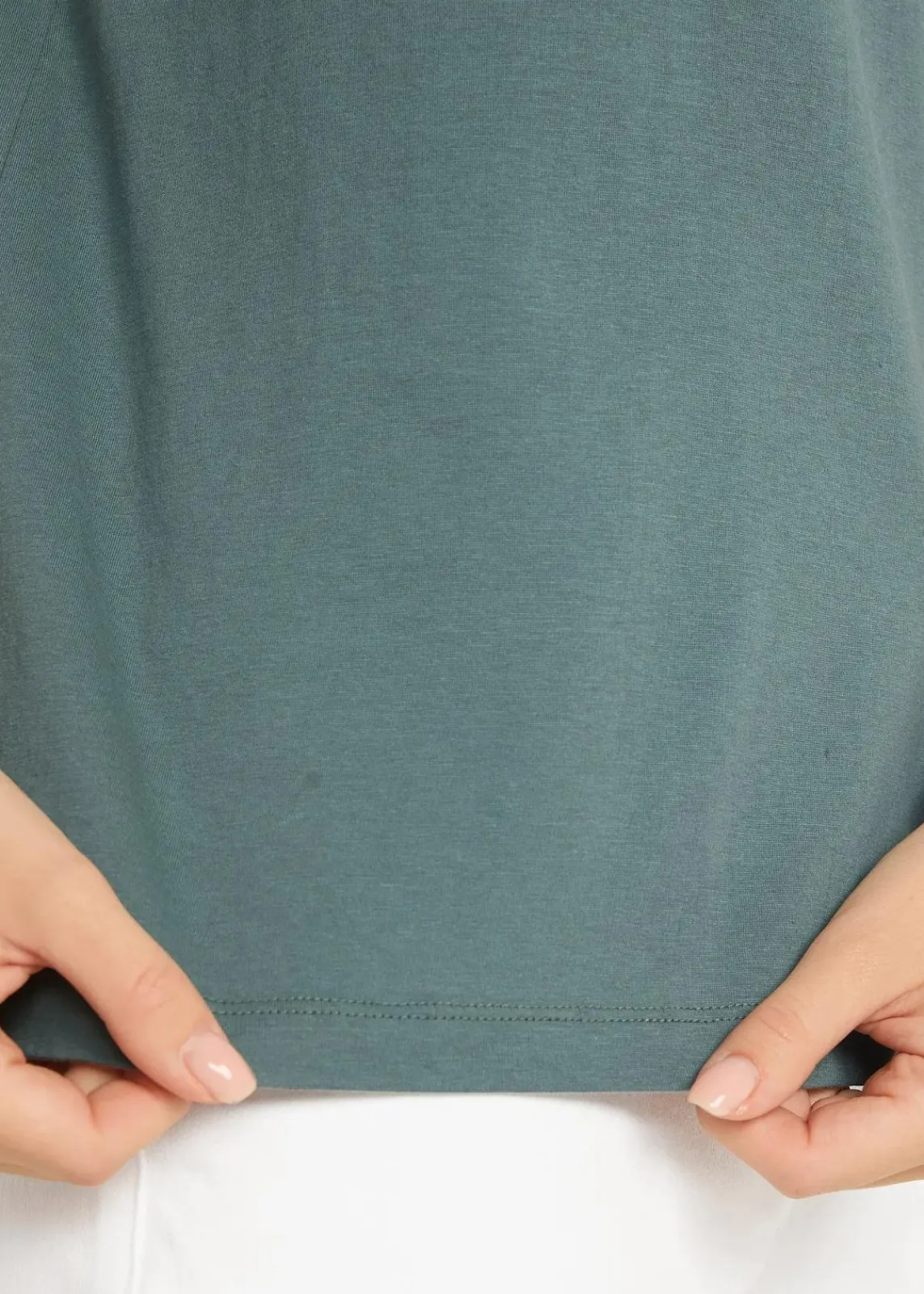 bonprix Shirts & Tops^Shirt mit dekorativem Ausschnitt eukalyptusgrün