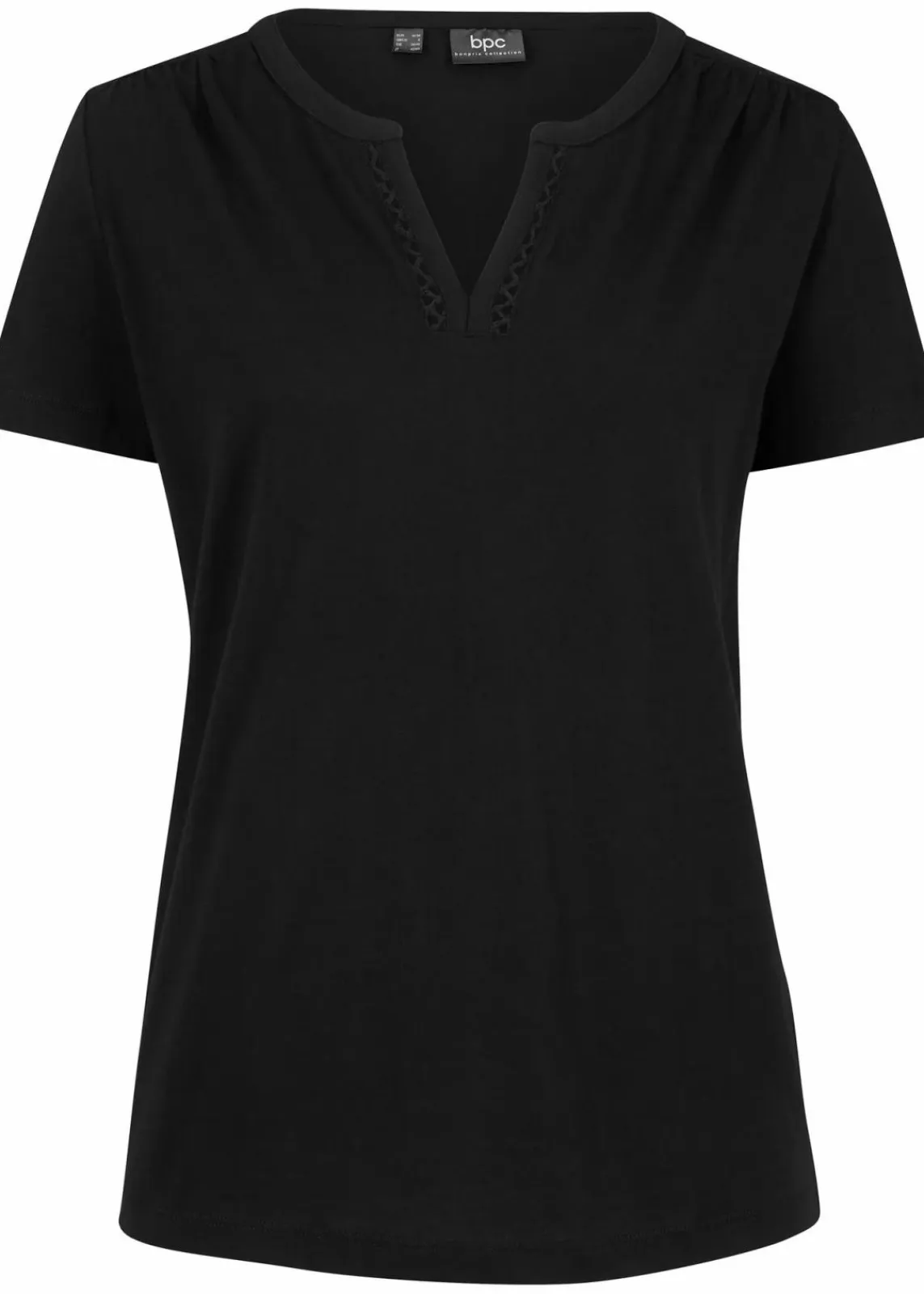 bonprix Shirts & Tops^Shirt mit dekorativem Ausschnitt schwarz