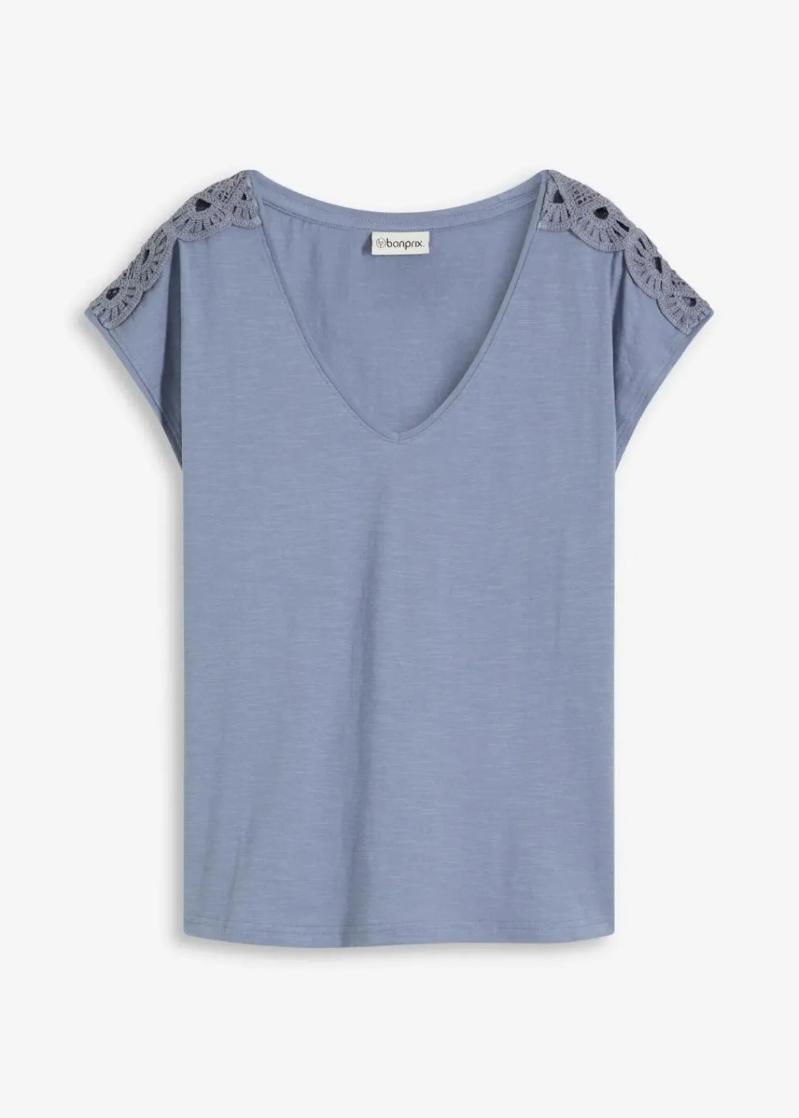 bonprix Shirts & Tops^Shirt mit Häkeleinsätzen rauchblau