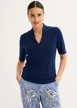 bonprix Shirts & Tops^Shirt mit Kelchkragen dunkelblau