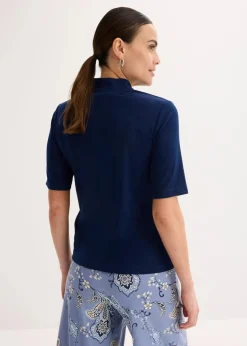 bonprix Shirts & Tops^Shirt mit Kelchkragen dunkelblau