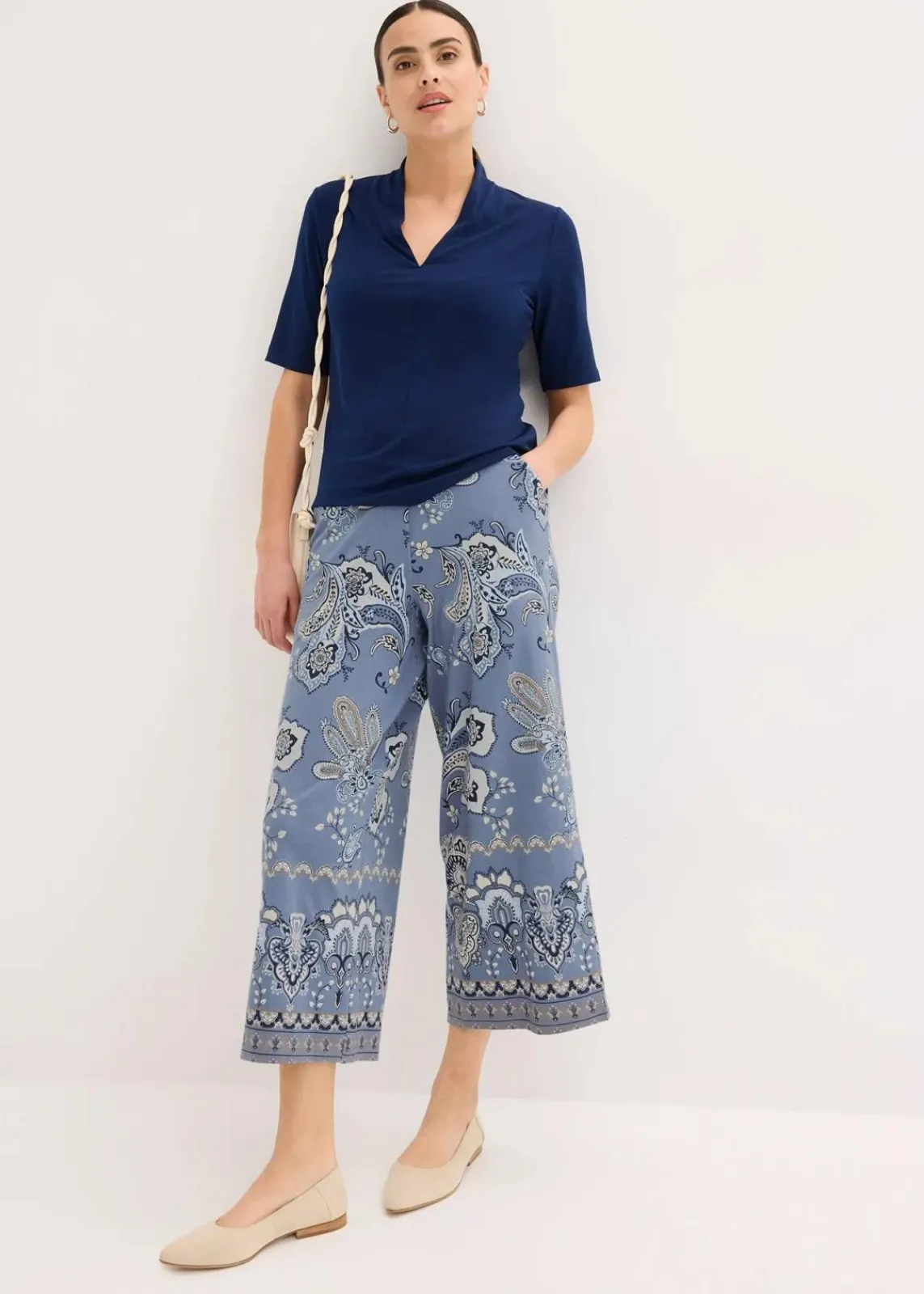 bonprix Shirts & Tops^Shirt mit Kelchkragen dunkelblau