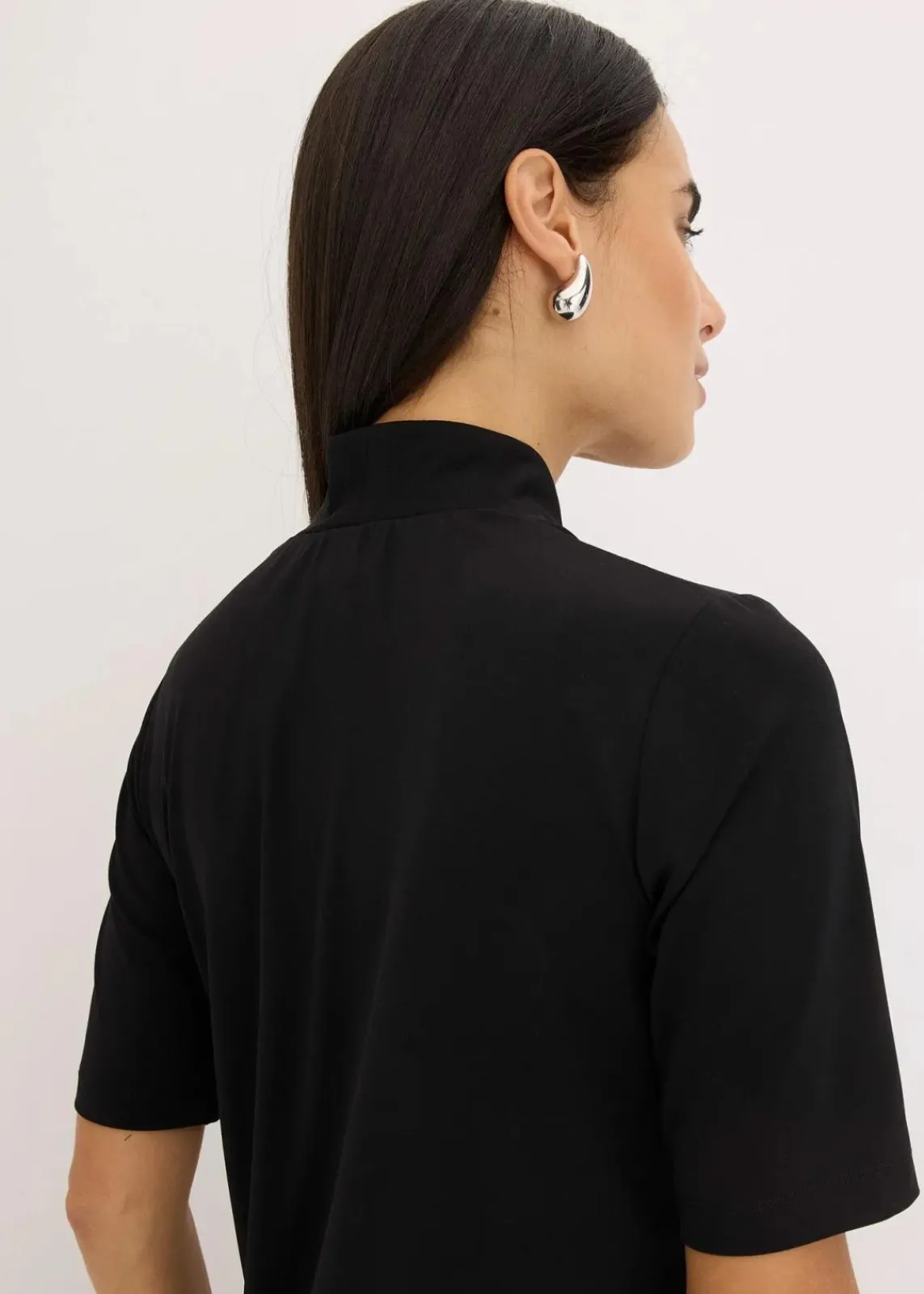 bonprix Shirts & Tops^Shirt mit Kelchkragen schwarz