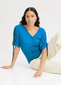bonprix Shirts & Tops^Shirt mit Knopfleiste gletscherblau