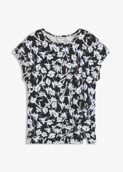 bonprix Shirts & Tops^Shirt mit Knotenoptik schwarz/weiß