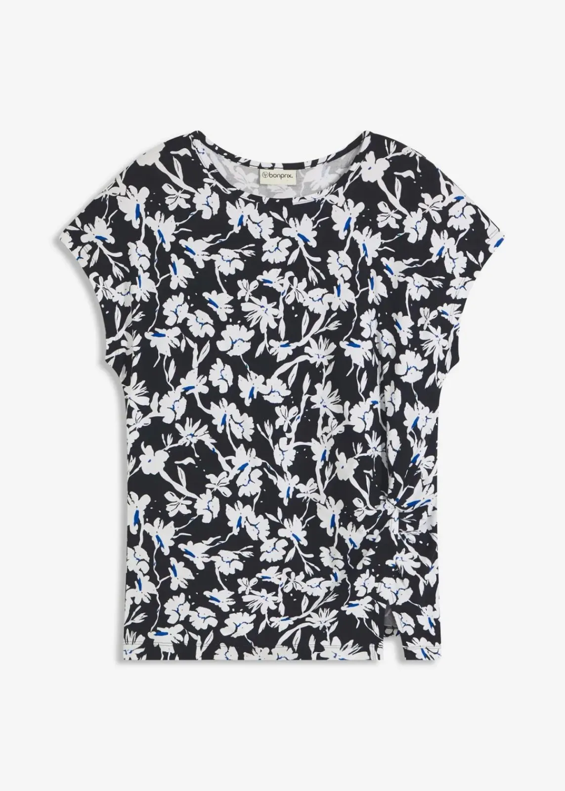 bonprix Shirts & Tops^Shirt mit Knotenoptik schwarz/weiß