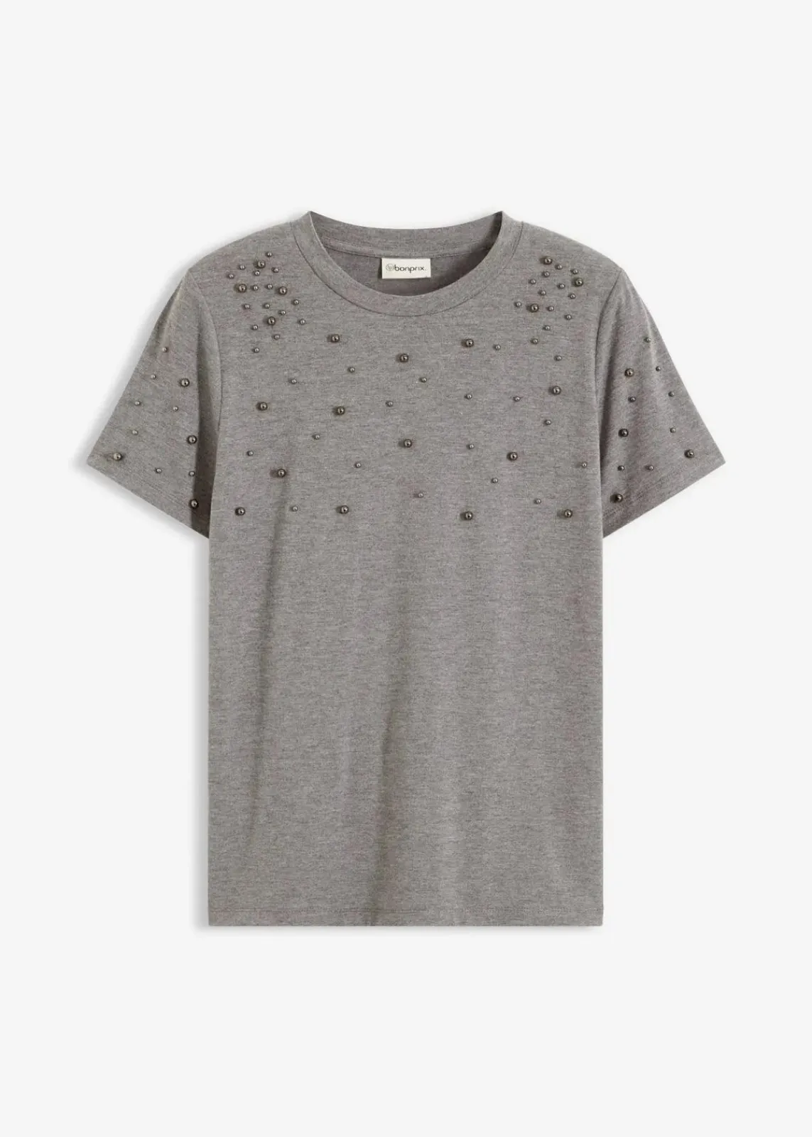 bonprix Shirts & Tops^Shirt mit Perlen-Applikation grau meliert