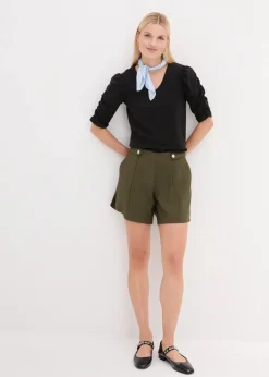 bonprix Shirts & Tops|Nachhaltigere Materialien^Shirt mit Puffärmeln schwarz