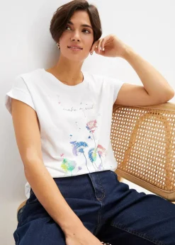 bonprix Shirts & Tops^Shirt mit Pusteblumen weiß bedruckt