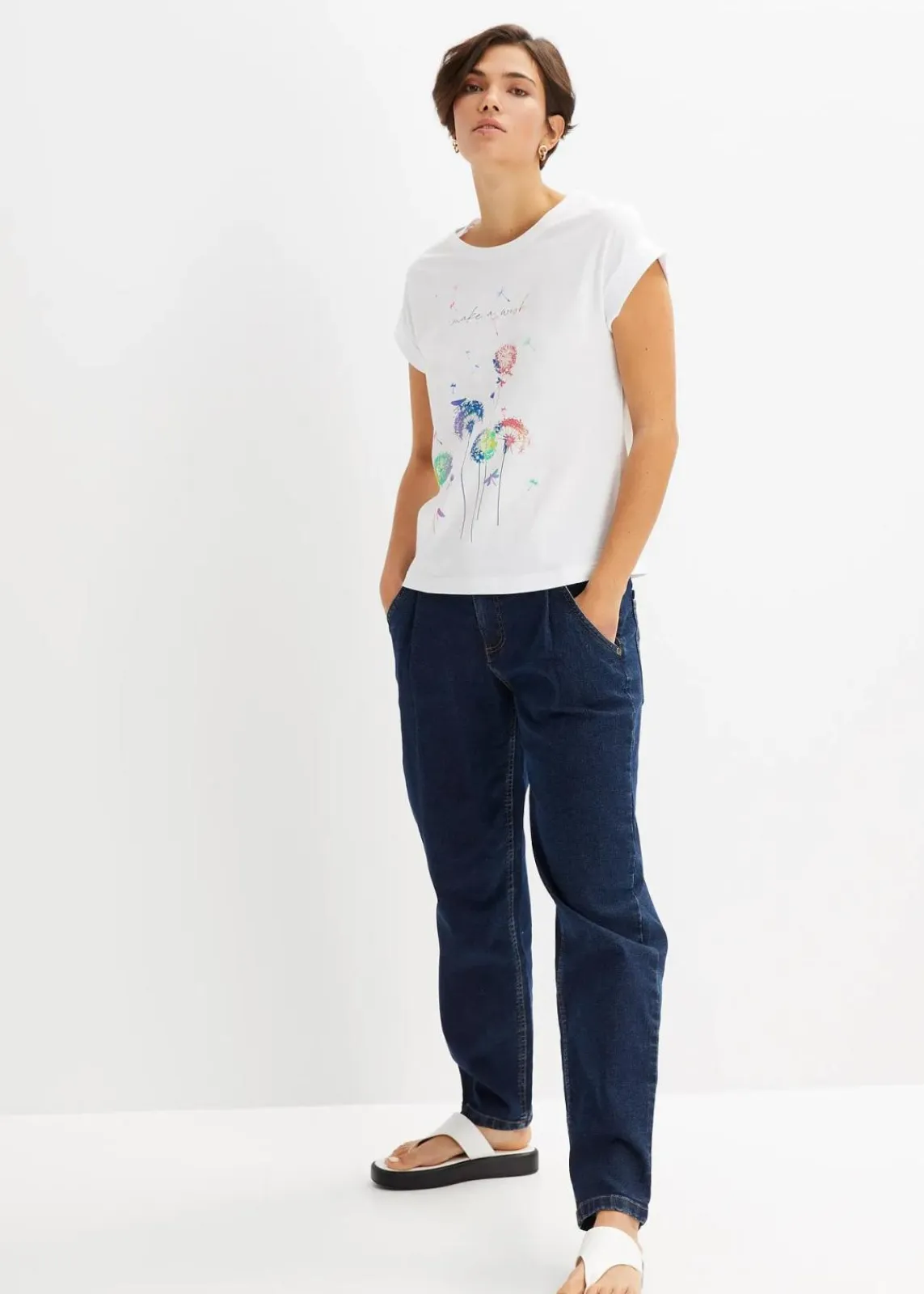 bonprix Shirts & Tops^Shirt mit Pusteblumen weiß bedruckt