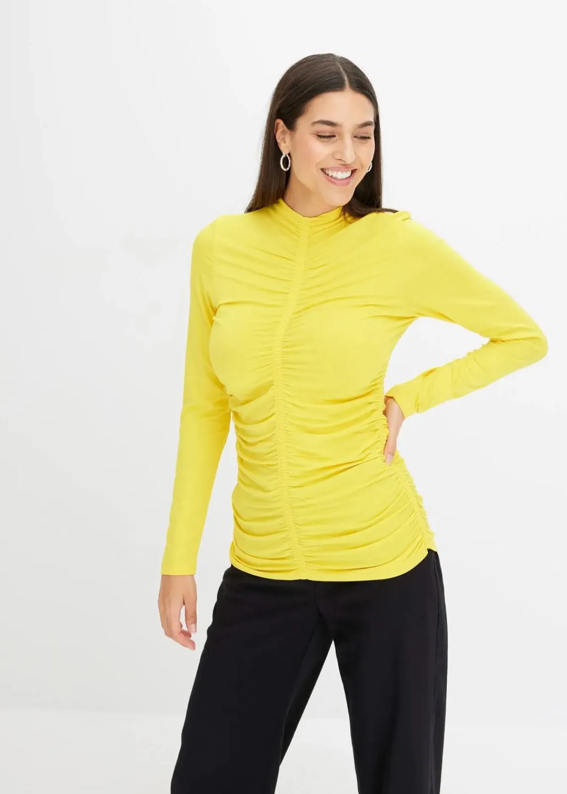bonprix Shirts & Tops^Shirt mit Raffung narzissengelb