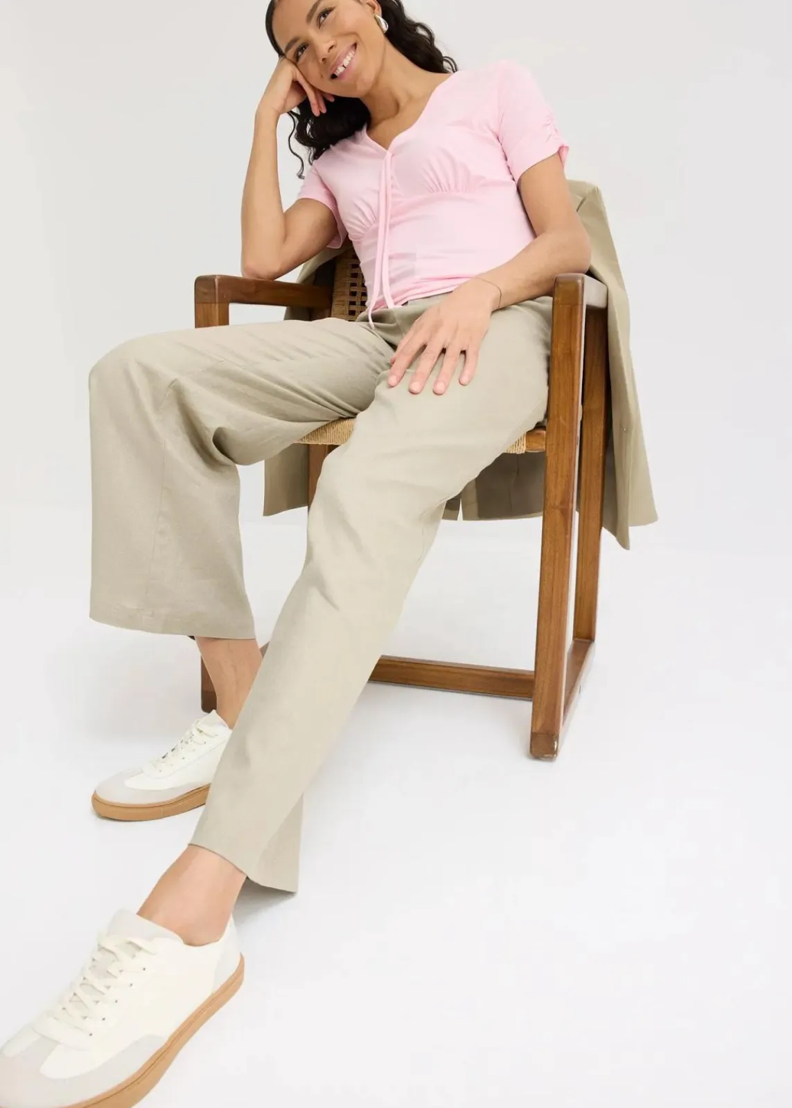 bonprix Shirts & Tops^Shirt mit Raffung kristallrosa