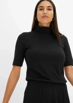 bonprix Shirts & Tops^Shirt mit Rollkragen schwarz