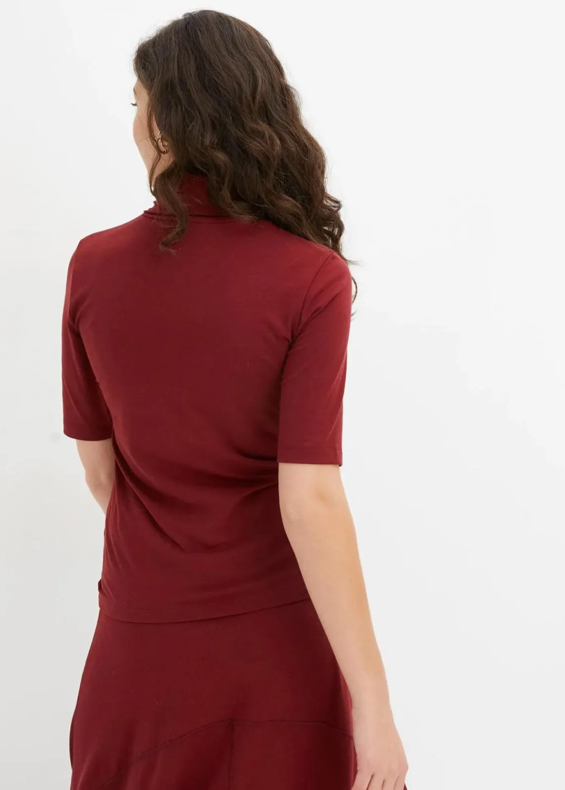 bonprix Shirts & Tops^Shirt mit Rollkragen rubinrot