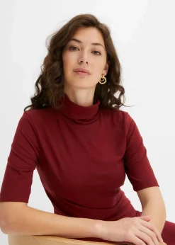 bonprix Shirts & Tops^Shirt mit Rollkragen rubinrot