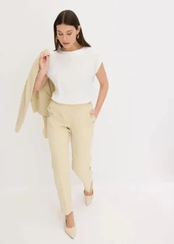 bonprix Shirts & Tops^Shirt mit Satinpasse wollweiß