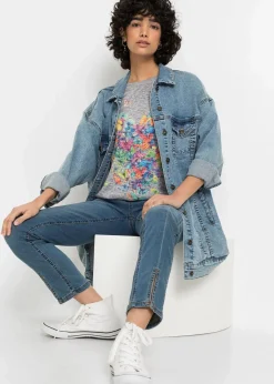 bonprix Shirts & Tops^Shirt mit Schmetterlingsdruck hellgrau meliert bedruckt