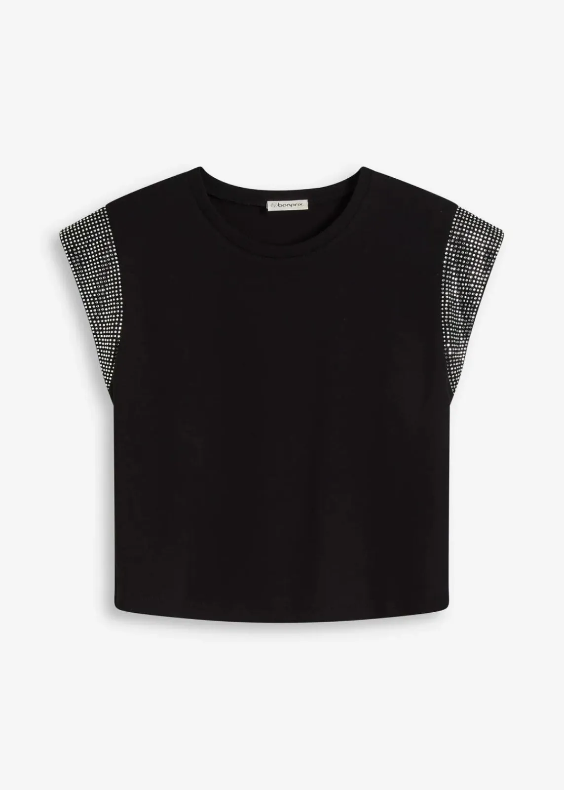bonprix Shirts & Tops|Nachhaltigere Materialien^Shirt mit Schulterpolstern schwarz