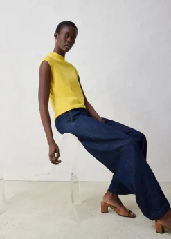 bonprix Shirts & Tops|Premium^Shirt mit Seidenanteil bernstein