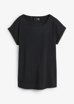 bonprix Premium|Shirts & Tops^Shirt mit Seidenanteil schwarz