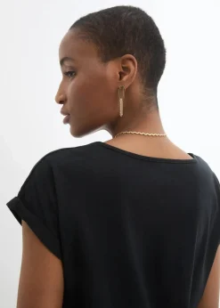 bonprix Premium|Shirts & Tops^Shirt mit Seidenanteil schwarz