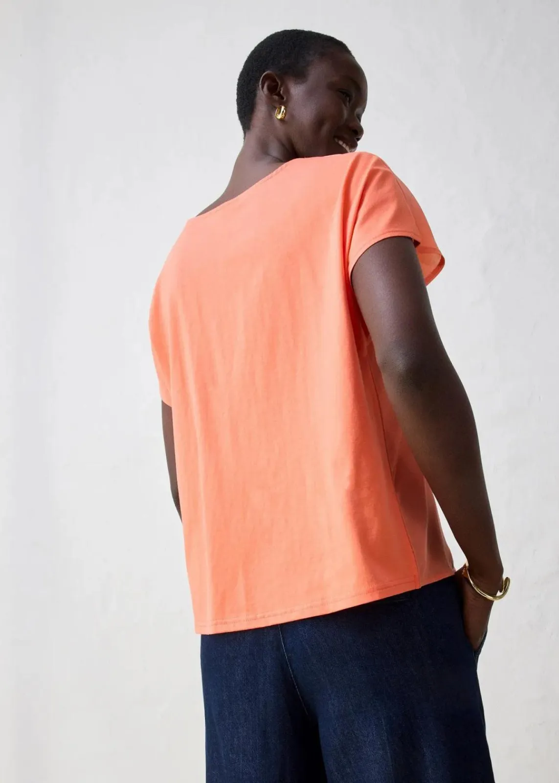 bonprix Premium|Shirts & Tops^Shirt mit Seidenanteil und Webeinsatz mandarine