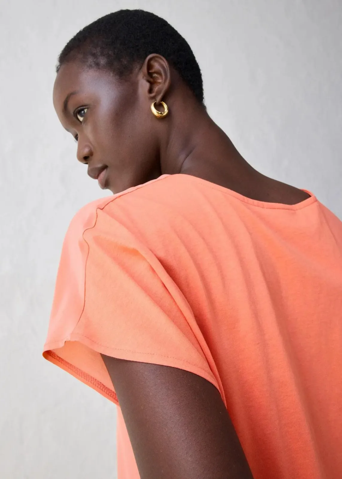 bonprix Premium|Shirts & Tops^Shirt mit Seidenanteil und Webeinsatz mandarine