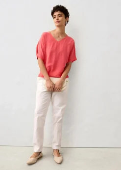 bonprix Premium|Shirts & Tops^Shirt mit Seidenanteil und Webeinsatz paradiespink