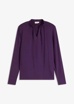 bonprix Shirts & Tops^Shirt mit Stehkragen dunkellila