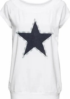 bonprix Shirts & Tops^Shirt mit Sternenprint weiß bedruckt